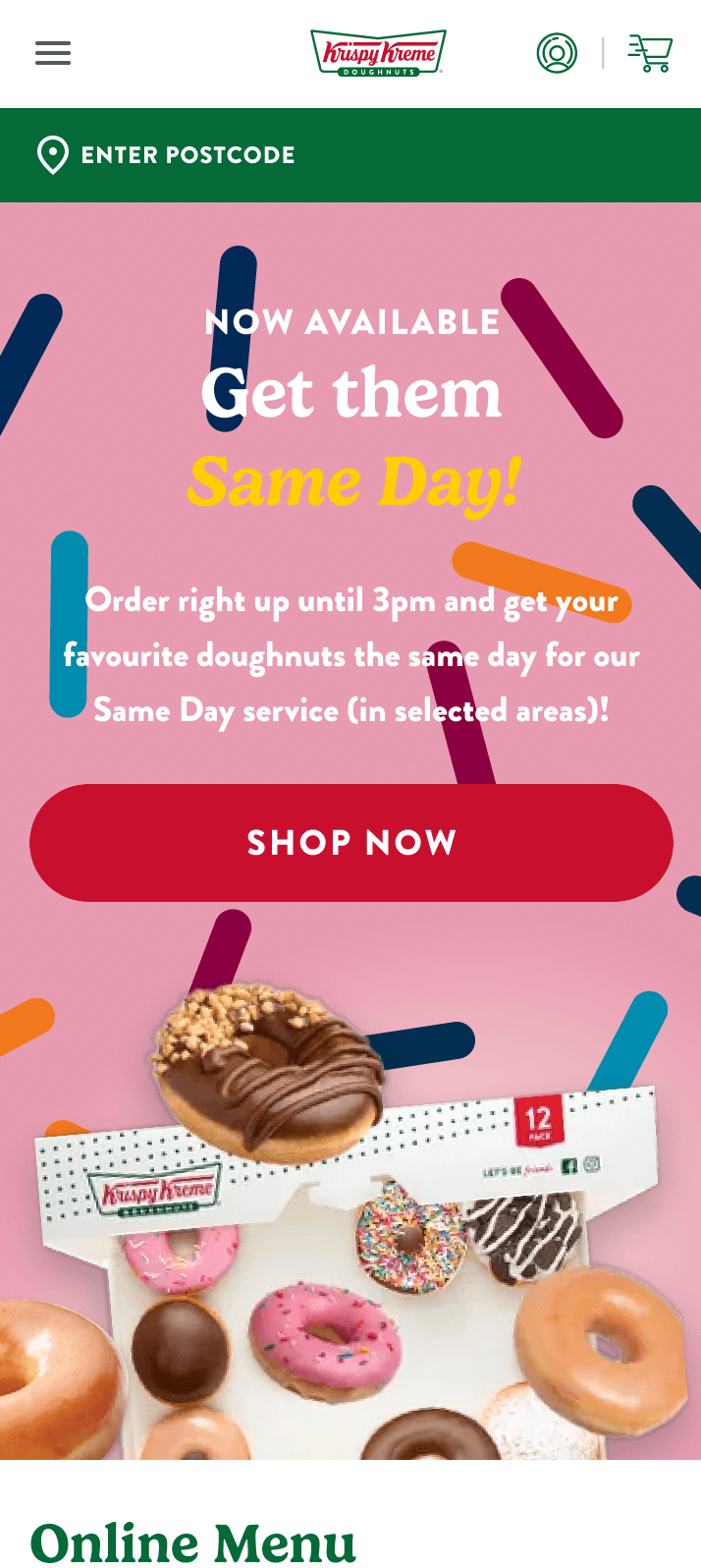 Krispy Kreme interface detail 4