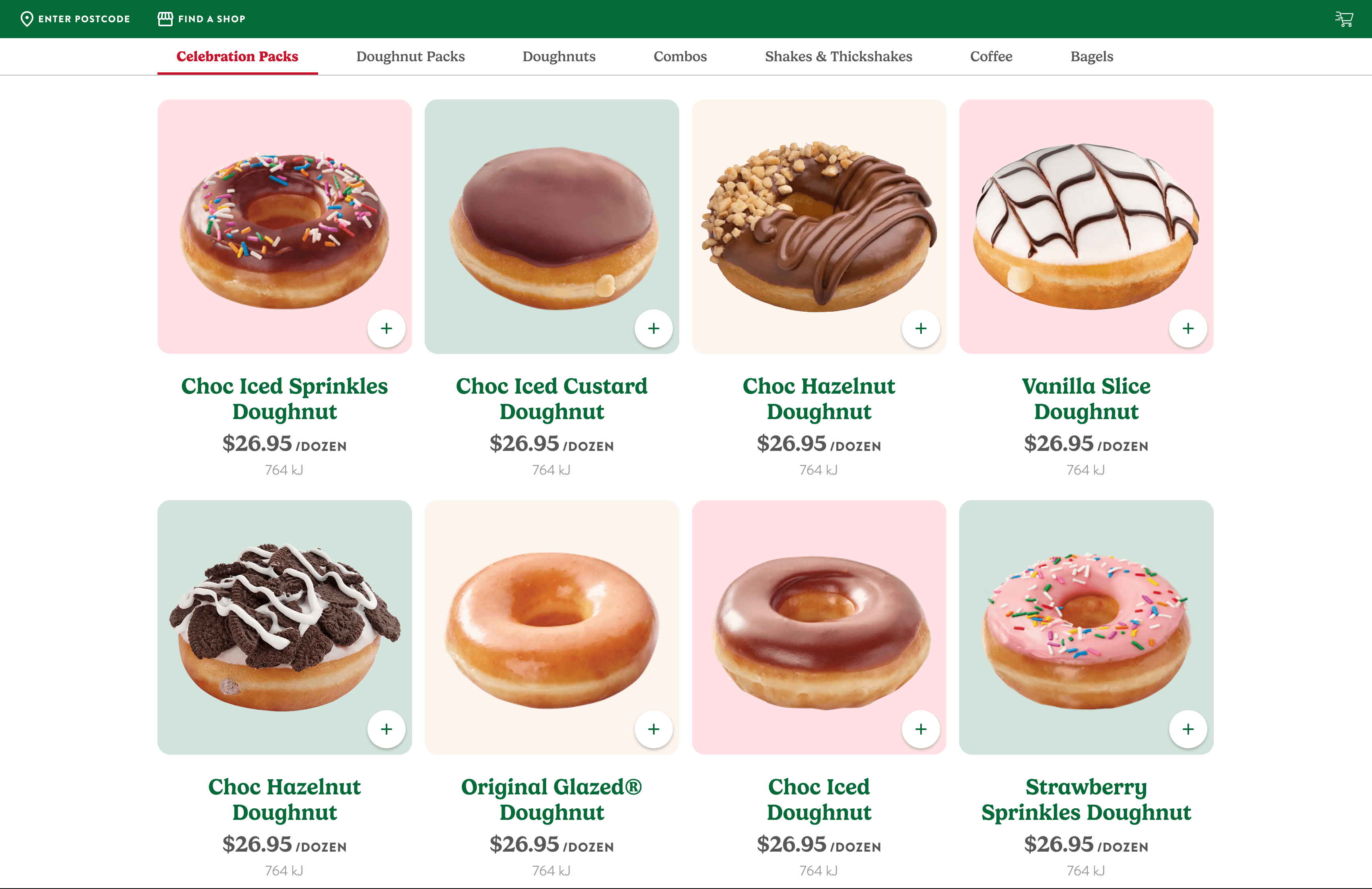 Krispy Kreme interface detail 6