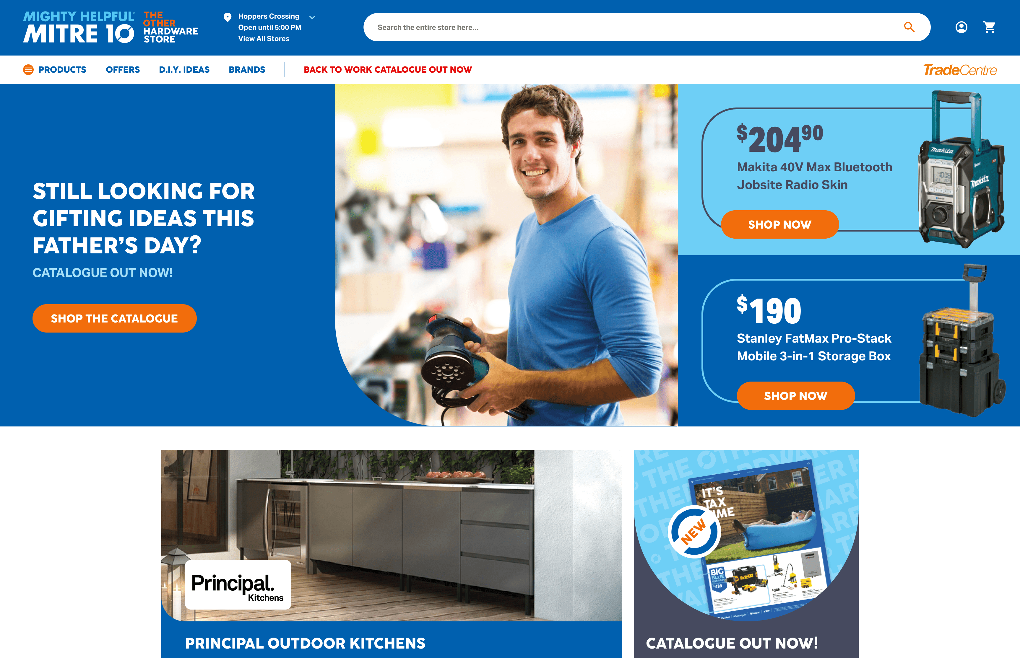 Mitre 10 ecommerce experience shown across desktop and mobile devices